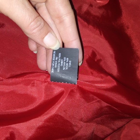 London Fog Women's Red Winter Pea Coat - Picture 7 of 8